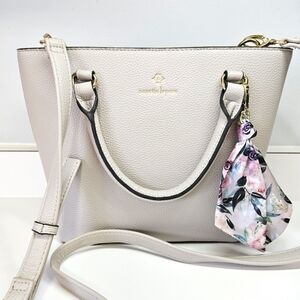 NEW Nanette Lepore Tan Vegan Leather Scarf Convertible Satchel Crossbody